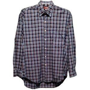 Vintage USA Indian (Motorcycle) Denim Co. Men's Medium Plaid LS Shirt